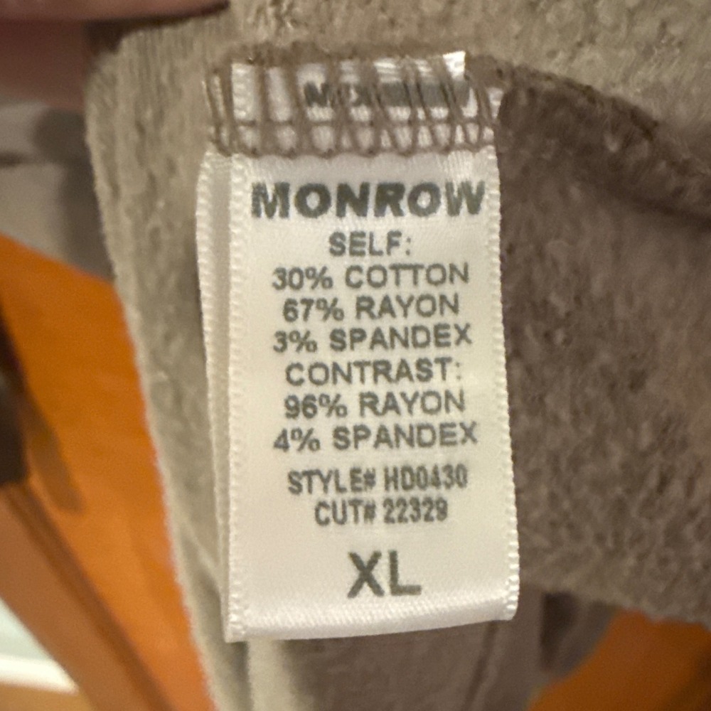 Monrow dress XL half zip sweatshirt green olive army cotton blend long‎ sleeve - Picture 5 of 9
